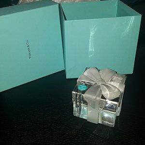 Tiffany & co gift glass figurine paper weight